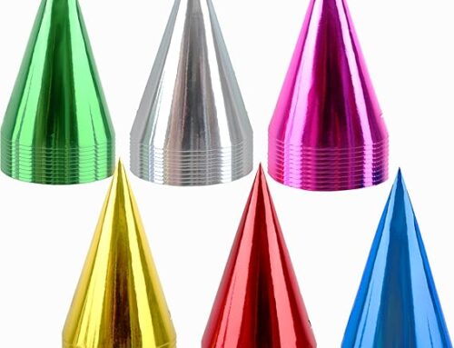 Metallic Foil Birthday Cone Hats